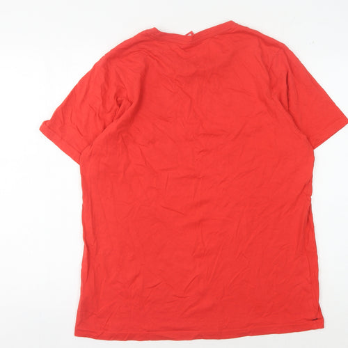 Slazenger Men's Red M T-Shirt Short Sleeve Cotton