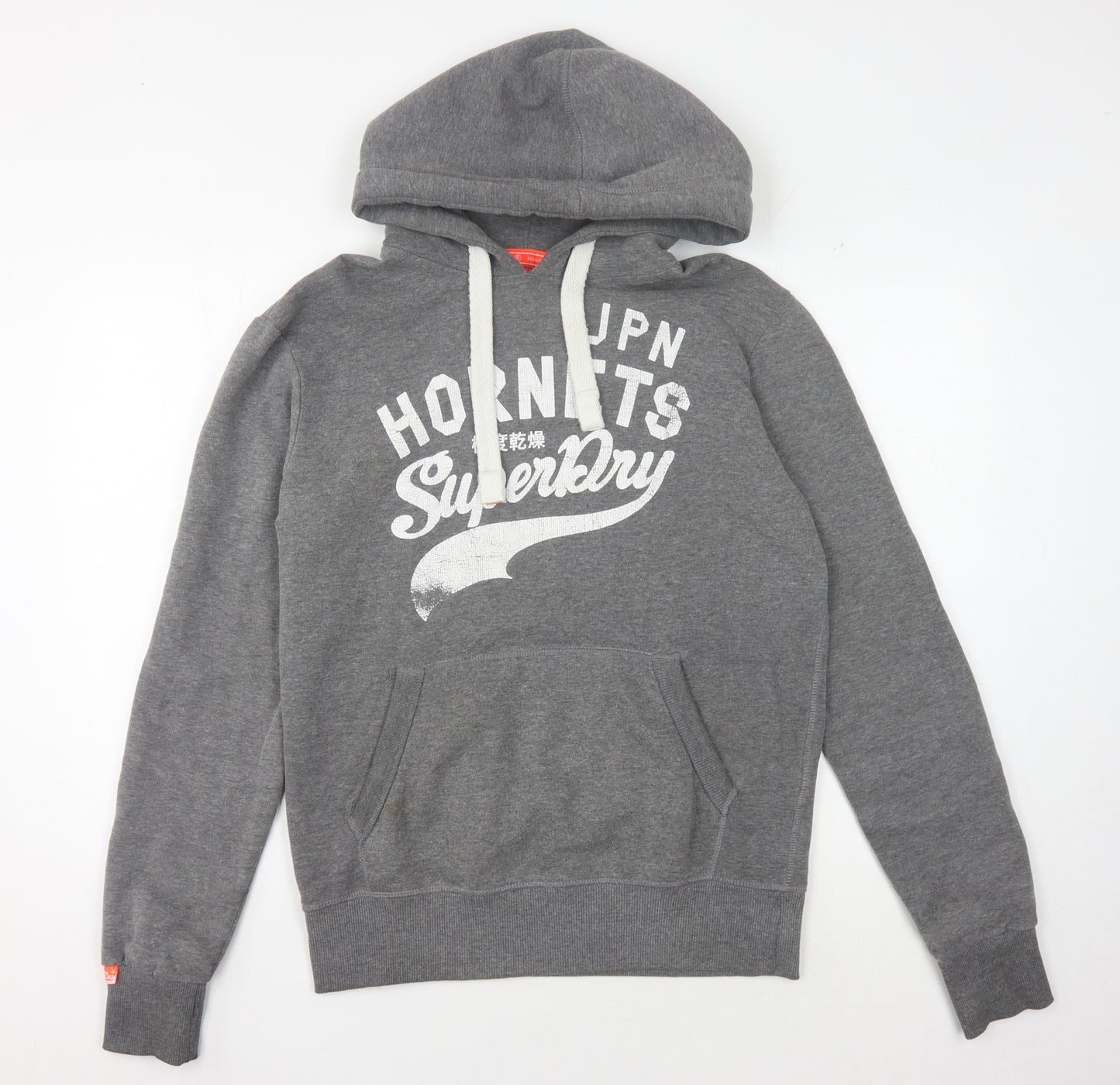 Superdry Men's Grey Pullover Hoodie M, Logo, Hooded