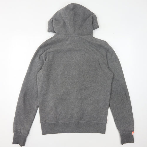 Superdry Men's Grey Pullover Hoodie M, Logo, Hooded