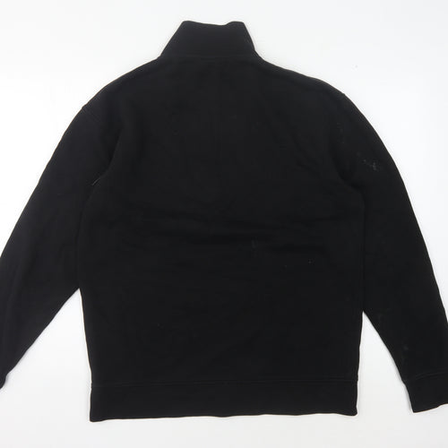 Jack & Jones Men's Black 1/4 Zip Sweatshirt L
