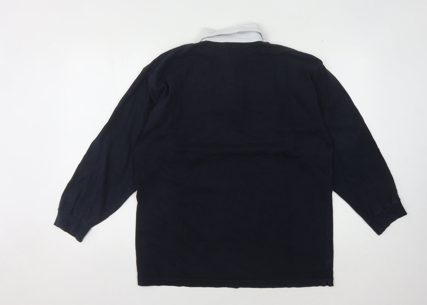 AIRAK Men's Black Rugby Polo M Long Sleeve Cotton