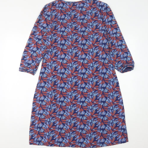 Mantaray Womens Multicoloured Floral V-Neck Dress Size 14