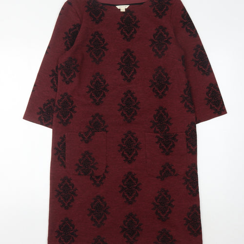 White Stuff Women's Red Shift Dress Size 14
