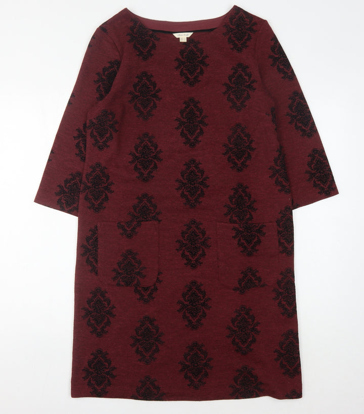 White Stuff Women's Red Shift Dress Size 14