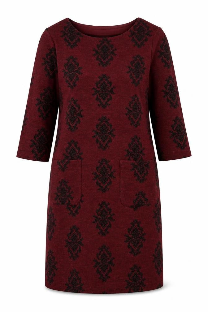 Front view of White Stuff Women's Red Shift Dress, size 14