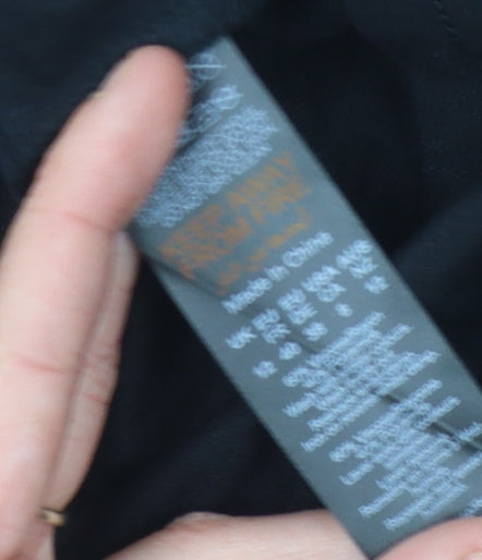 Warehouse Black Viscose Dress Size 12 Women's Short Sleeve