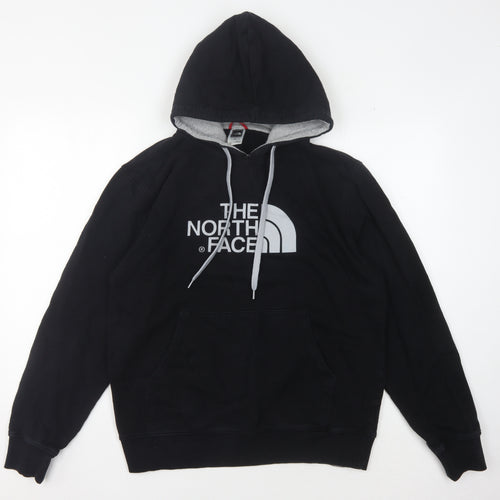 The North Face Men's Black Hoodie L Pullover Logo