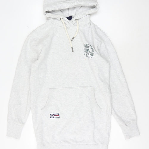 Superdry Women's Grey Hoodie, Size 10, Pullover Style