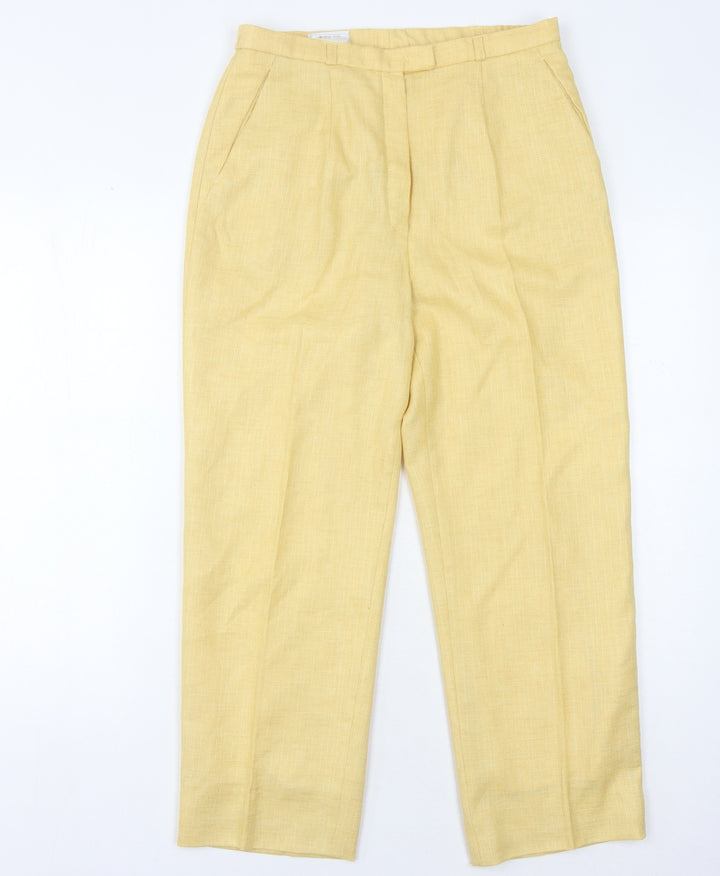 Basler Women's Yellow Trousers Size 8