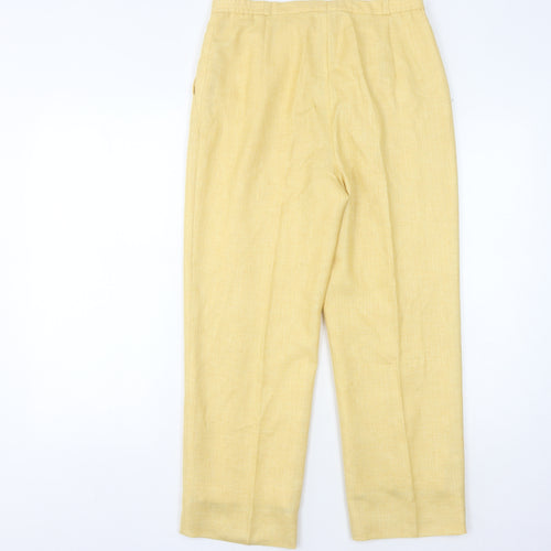 Basler Women's Yellow Trousers Size 8