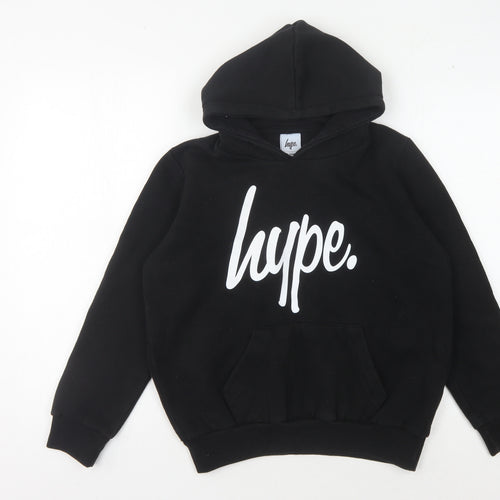 Hype Boys Black Hoodie 13-14 Years Pullover Graphic