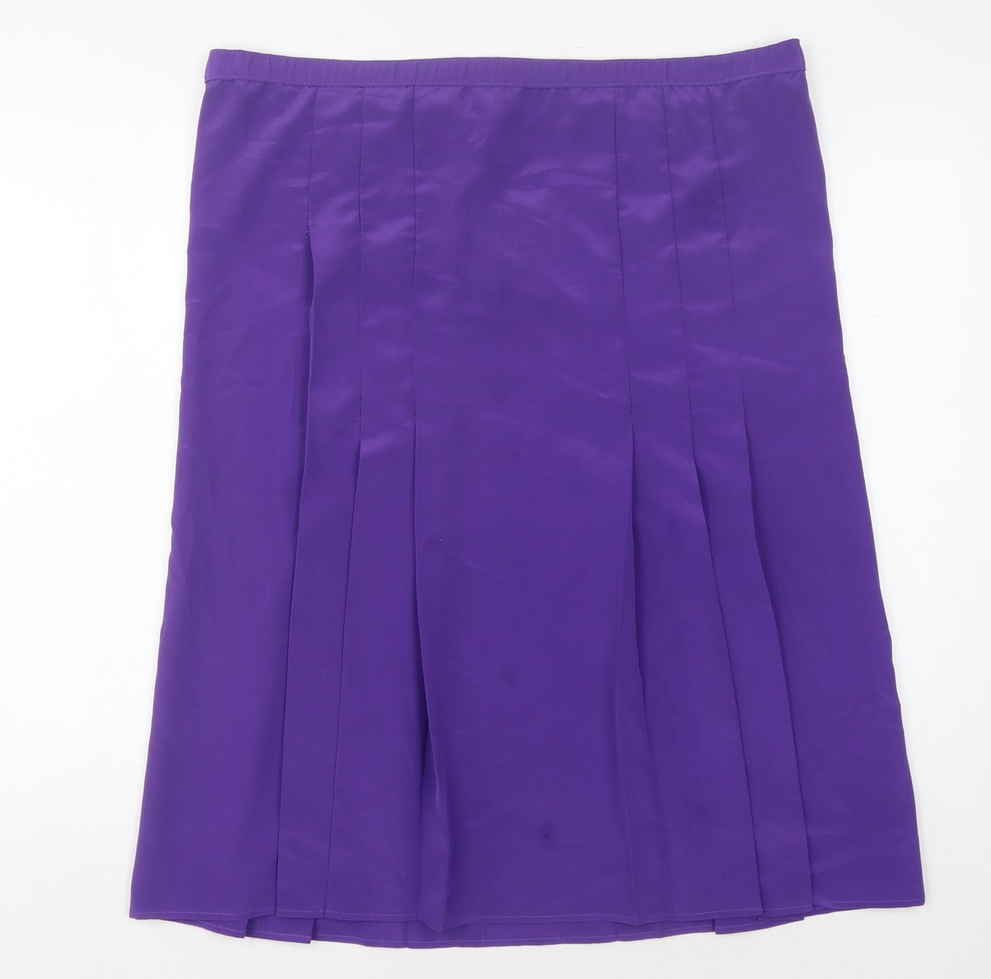 Jacques Vert Women's Purple Pleated Skirt Size 16