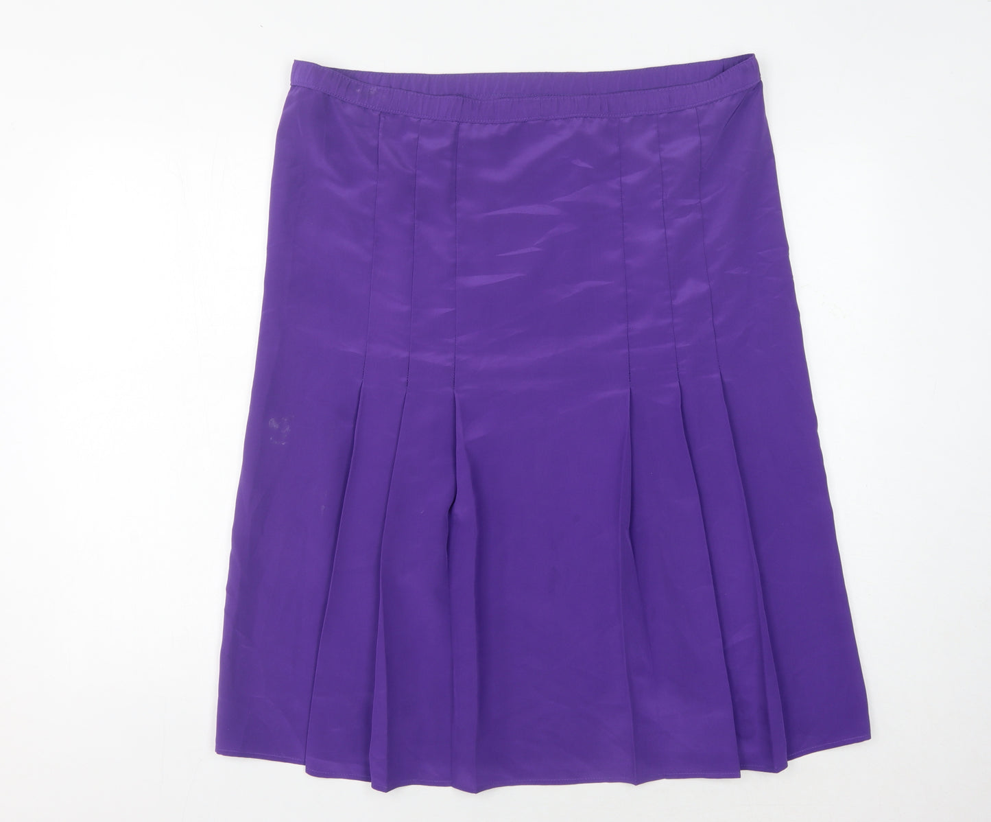 Jacques Vert Women's Purple Pleated Skirt Size 16