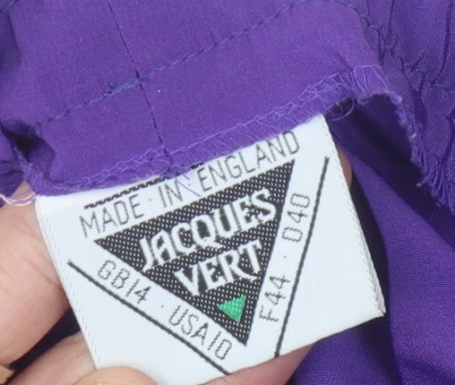 Jacques Vert Women's Purple Pleated Skirt Size 16