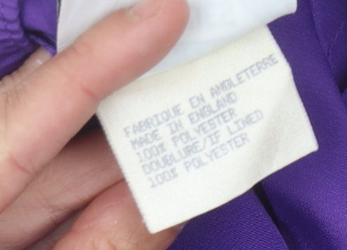 Jacques Vert Women's Purple Pleated Skirt Size 16