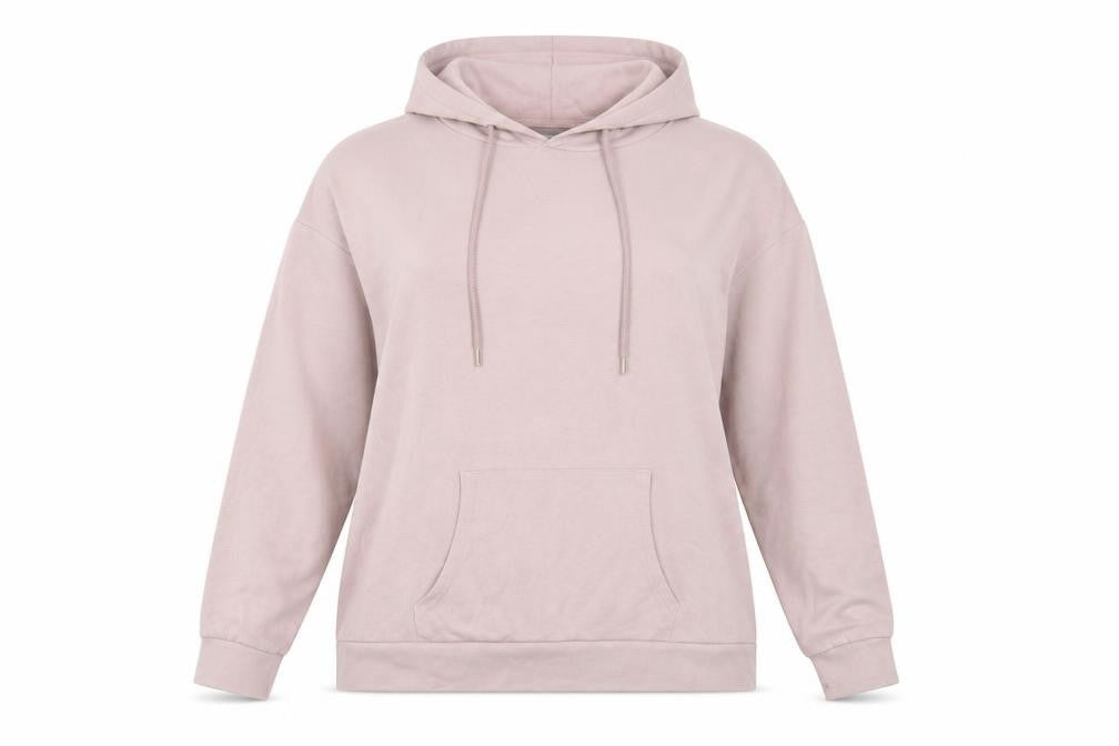 Front view of JEFF&CO Women's Pink Pullover Hoodie, size 14-16, Casual