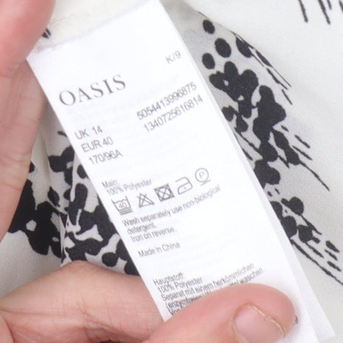Oasis Women's Multicoloured Floral Blouse Size 14