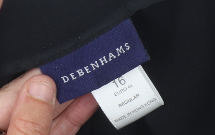Debenhams Women's Black Straight Trousers Size 16