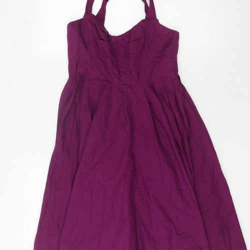 French Connection Women Purple Sleeveless Cocktail Dress