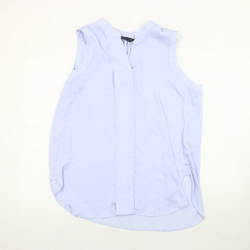 Marks and Spencer Women's Blue Sleeveless Blouse, Size 14