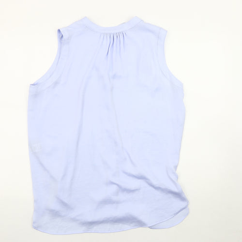 Marks and Spencer Women's Blue Sleeveless Blouse, Size 14