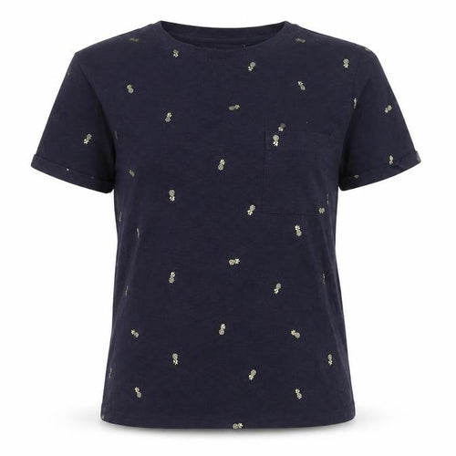 M&S Women's Blue T-Shirt, Size 8, Cotton Blend, Casual