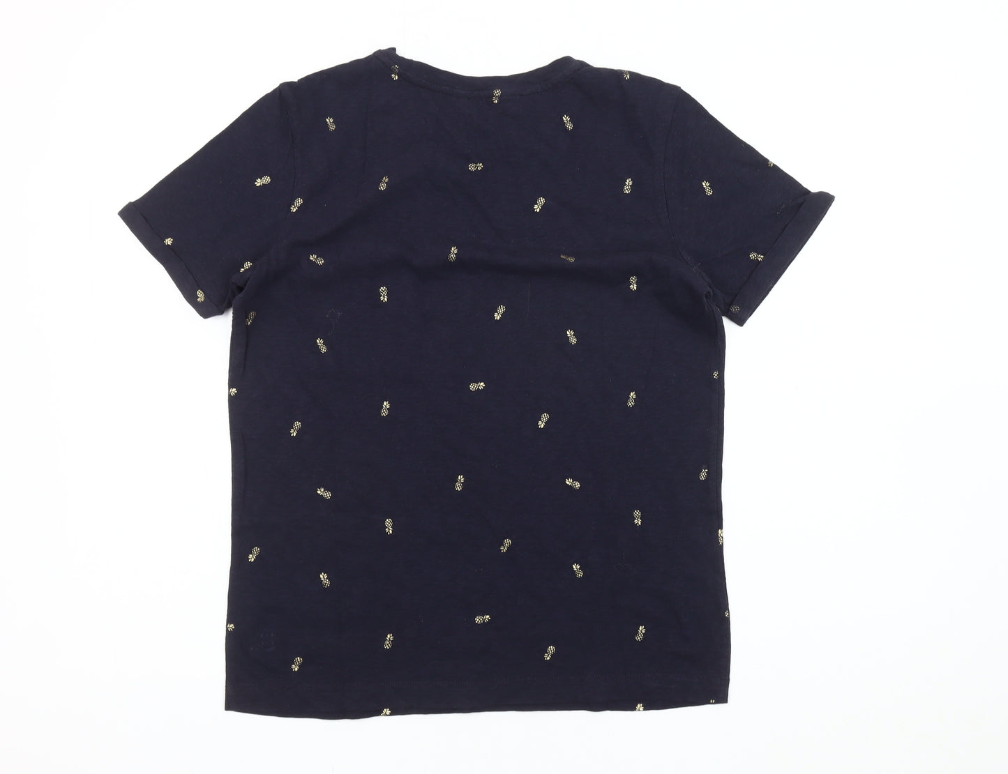 M&S Women's Blue T-Shirt, Size 8, Cotton Blend, Casual