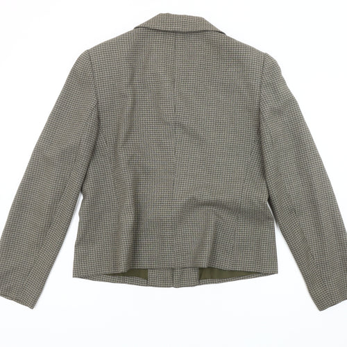 Jones Wear Women's Grey Houndstooth Suit Jacket Size 10