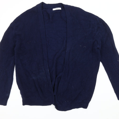Mango Women's Blue Open Front Cardigan Size M