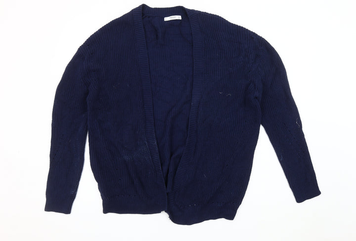 Mango Women's Blue Open Front Cardigan Size M
