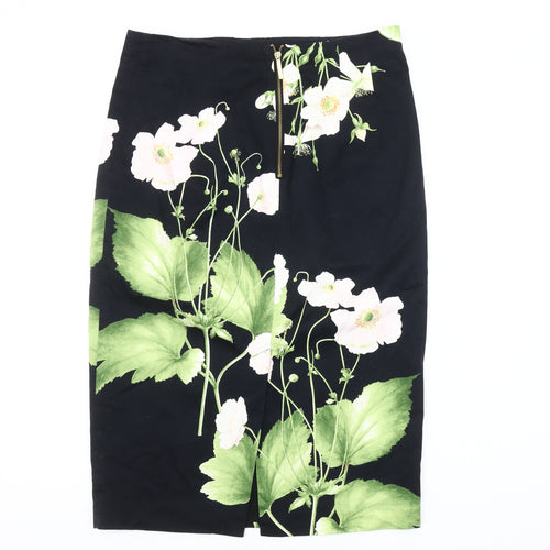 Oasis Women's Multicoloured Floral Pencil Skirt, Size 12