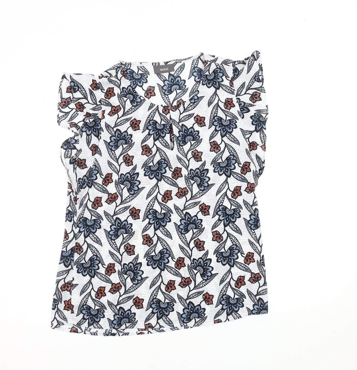 Yessica Women's Multicoloured Floral Top, Size 10