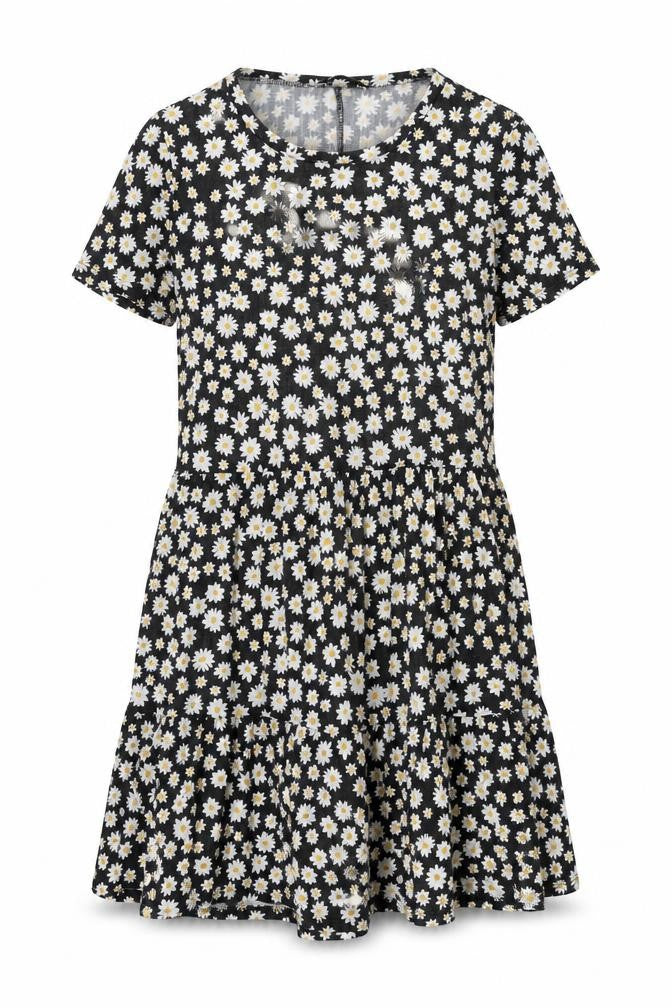 Front view of Zara Women's Floral A-Line Dress, size 12