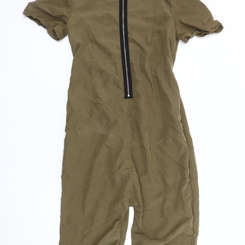 ASOS Women's Brown Short Sleeve Jumpsuit, Size 4