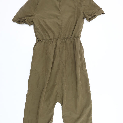 ASOS Women's Brown Short Sleeve Jumpsuit, Size 4