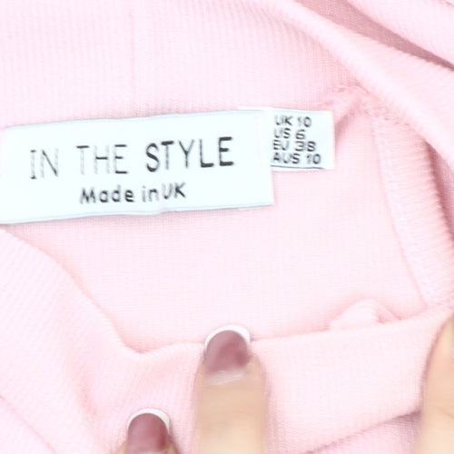 In The Style Women's Pink Bodycon Midi Dress Size 10
