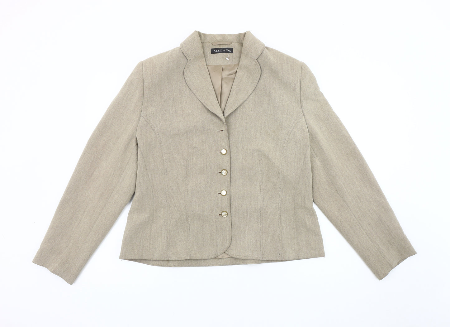 Alex & Co. Women's Beige Blazer Sz 16 Wool Blend