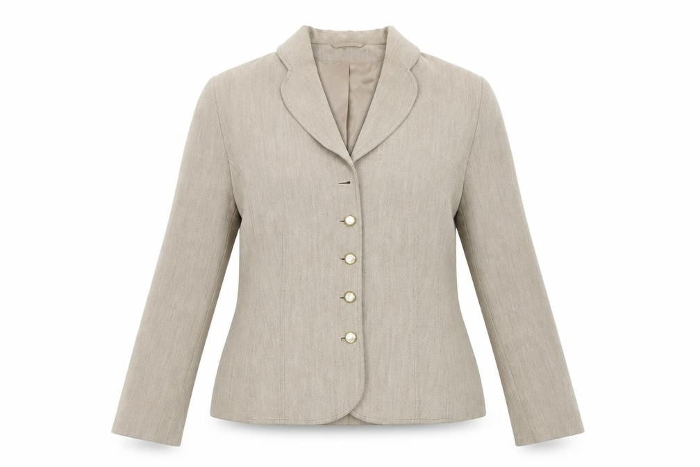 Front view of Alex & Co. Women's Beige Blazer Sz 16 Wool Blend