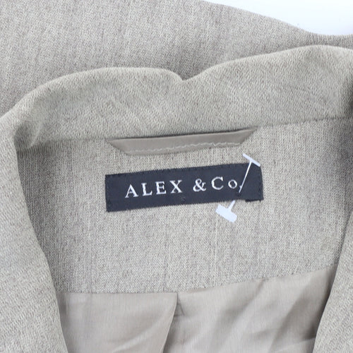 Alex & Co. Women's Beige Blazer Sz 16 Wool Blend