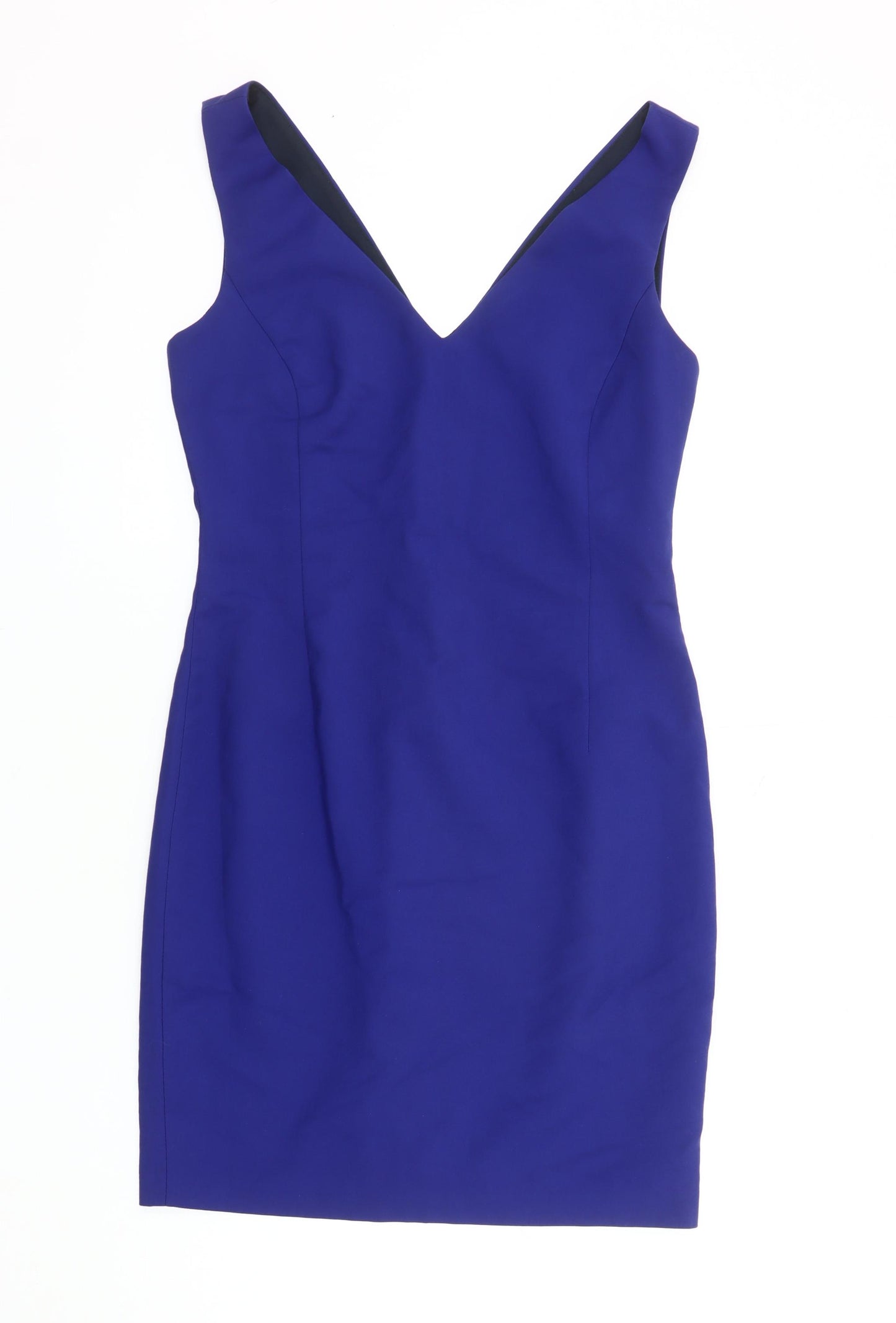 Zara Women’s Blue V-Neck Sheath Dress Size 12