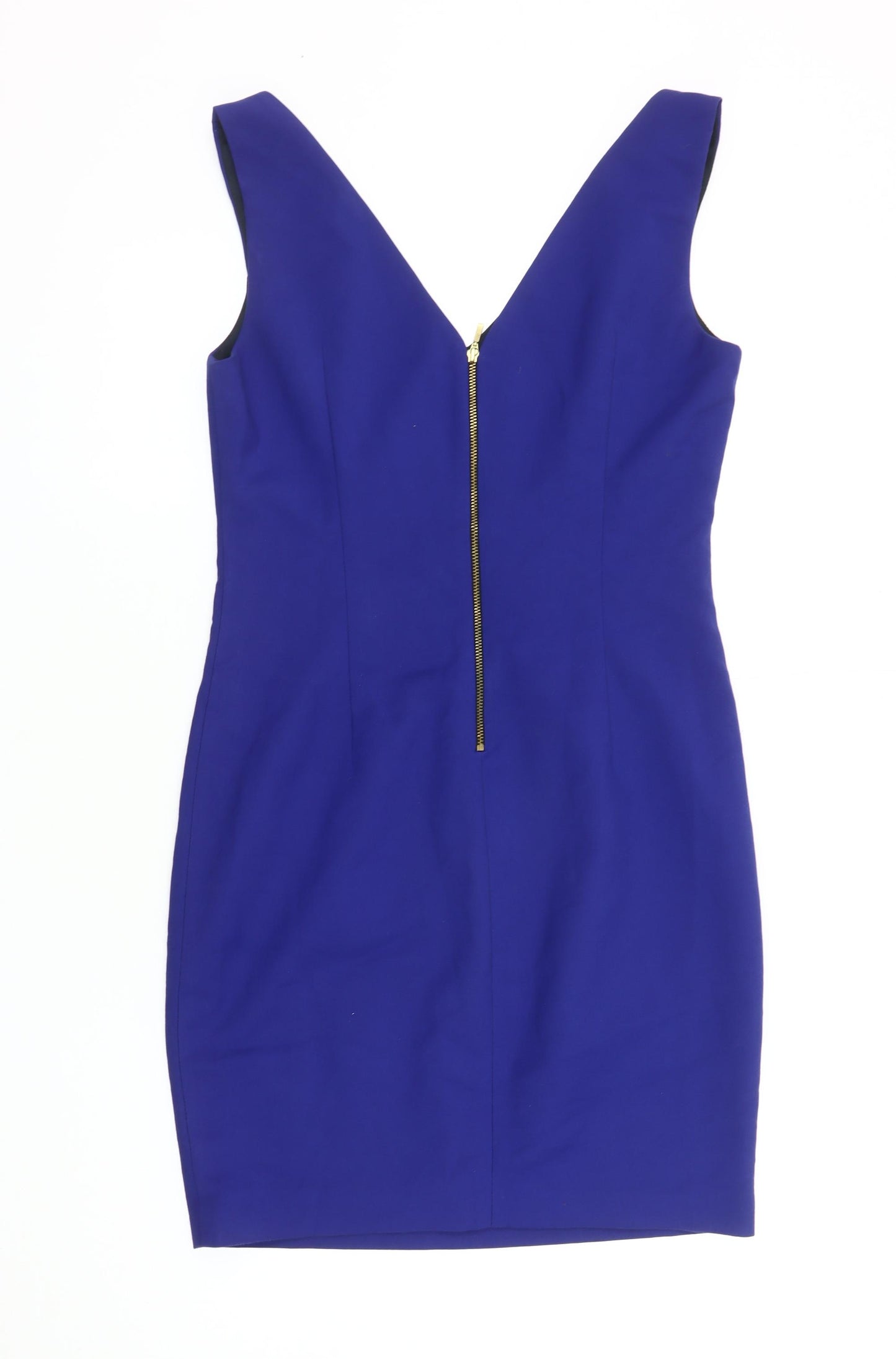 Zara Women’s Blue V-Neck Sheath Dress Size 12