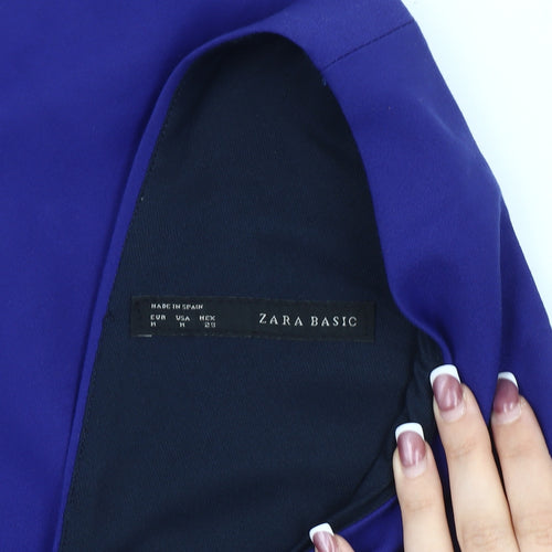 Zara Women’s Blue V-Neck Sheath Dress Size 12