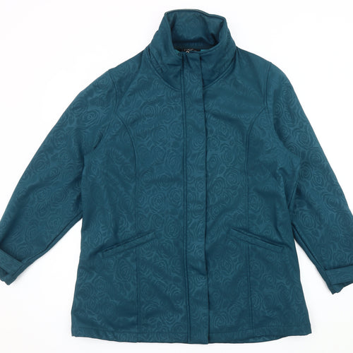 TIGI Women's Green Floral Jacket Size 14