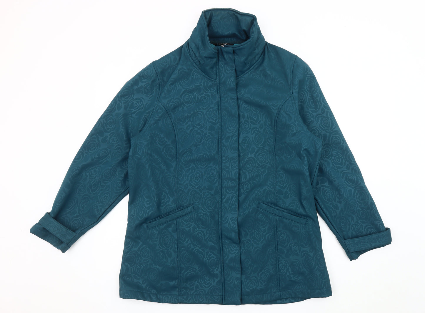 TIGI Women's Green Floral Jacket Size 14