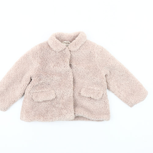 Zara Unisex Beige Coat, 12-18 Months, Lined Winter Essential