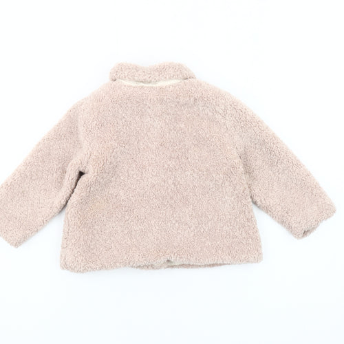 Zara Unisex Beige Coat, 12-18 Months, Lined Winter Essential