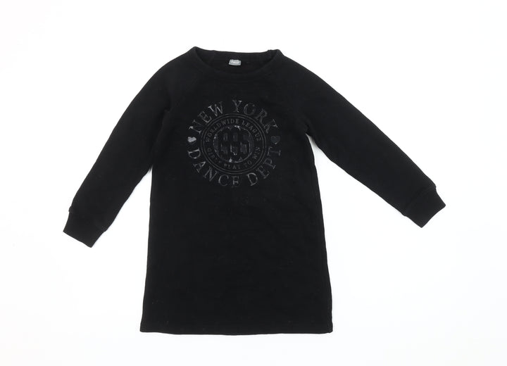Next Girls Black Sweatshirt Dance Theme 7 Years - Stylish & Comfortable