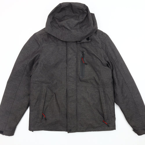 Marks and Spencer Men's Grey Hooded Puffer Jacket M
