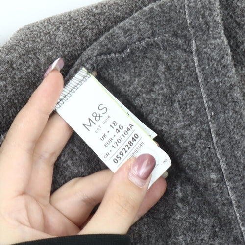 Marks and Spencer Women's Grey Wool Blend Jacket