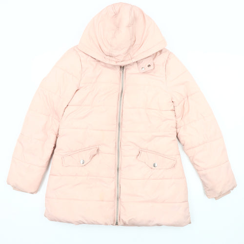 Marks and Spencer Girls Pink Puffer Jacket 10-11 Years